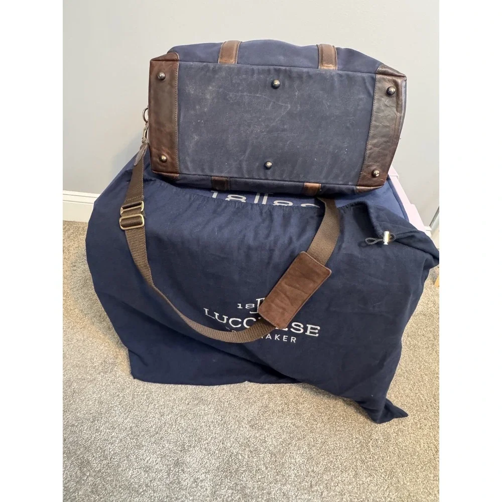 Lucchese Everyday Waxed Canvas Weekender Duffel Bag